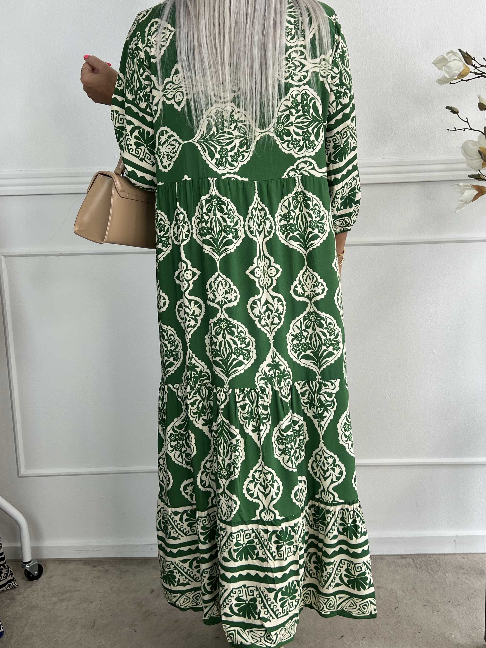 Melly - Lang mønstret tunikakjole